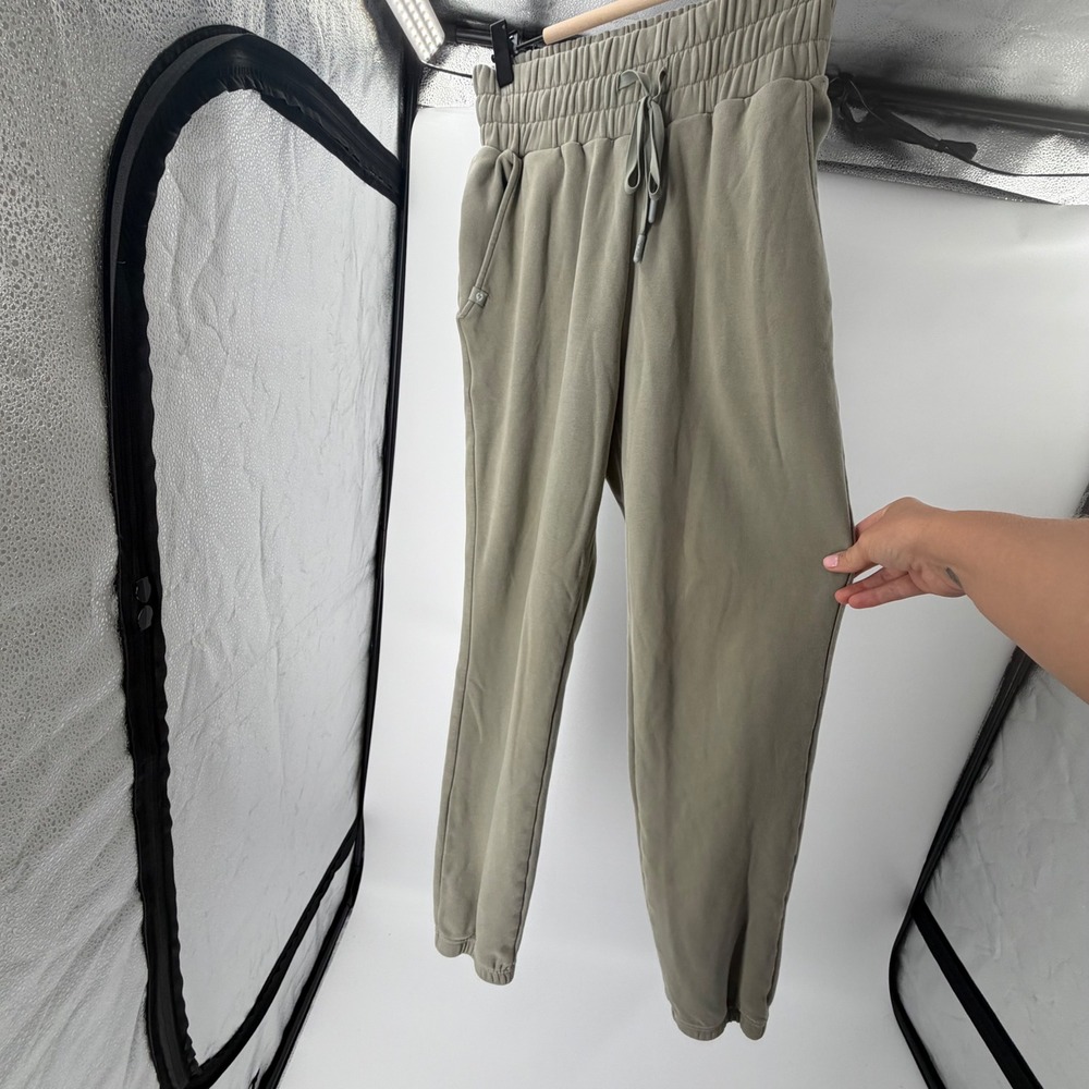 POPFLEX Cloud 9 Sweatpants Sage Green High Waisted Fleece Joggers XXS Regular